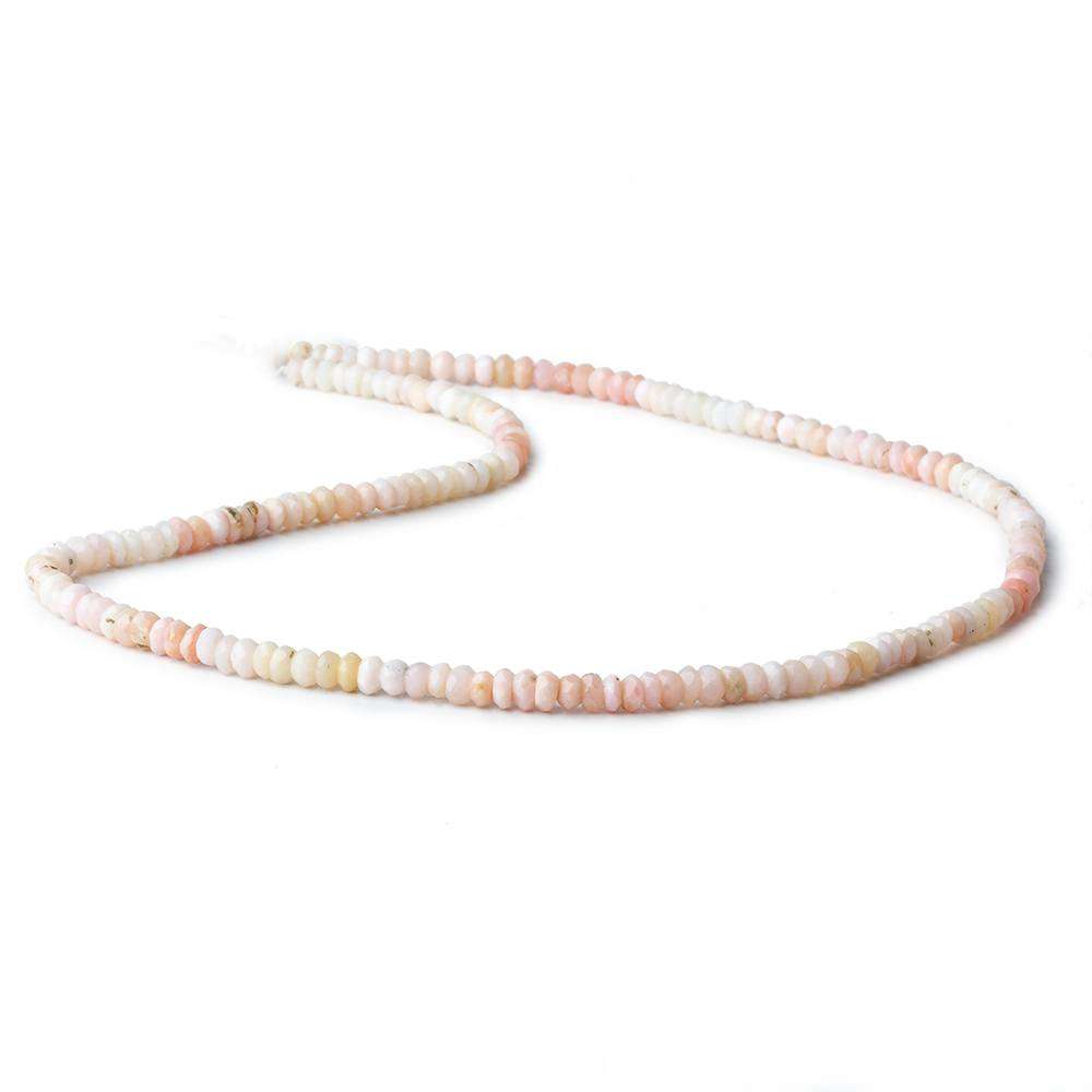 3.5mm Pink Peruvian Opal Faceted Rondelle Beads 14 inch 172 pcs (ONLINE ORDER ONLY)