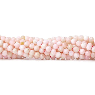 3.5mm Pink Peruvian Opal microfaceted rondelle beads 13 inch 95 pieces (ONLINE ORDER ONLY)