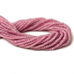 3.6-3.8mm Pink Sapphire micro-faceted rondelle beads 13 inch 120 pieces AA (ONLINE ORDER ONLY)