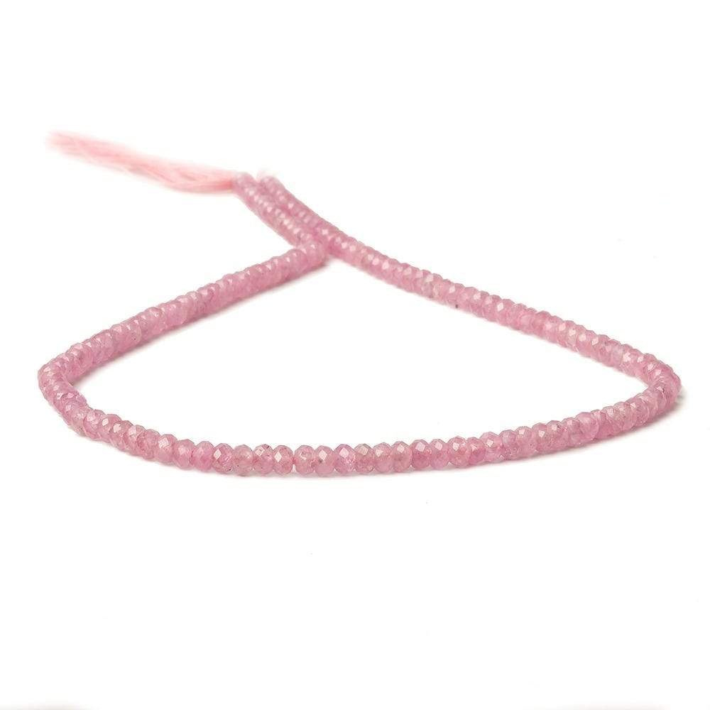 3.6-3.8mm Pink Sapphire micro-faceted rondelle beads 13 inch 120 pieces AA (ONLINE ORDER ONLY)