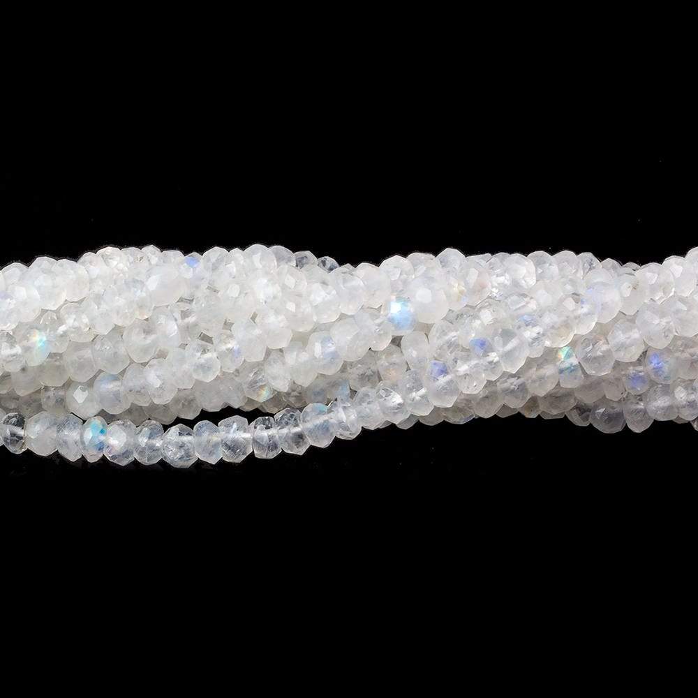 3.5mm Rainbow Moonstone Faceted Rondelle Beads 15.5 inch 120 pieces (ONLINE ORDER ONLY)