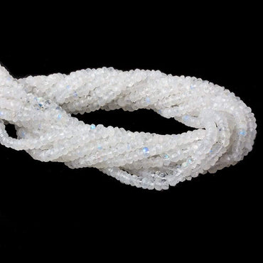 3.5mm Rainbow Moonstone Faceted Rondelle Beads 15.5 inch 120 pieces (ONLINE ORDER ONLY)
