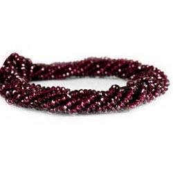 3.5mm Rhodolite Garnet Faceted Rondelle Beads 13 inch 95 pieces (ONLINE ORDER ONLY)