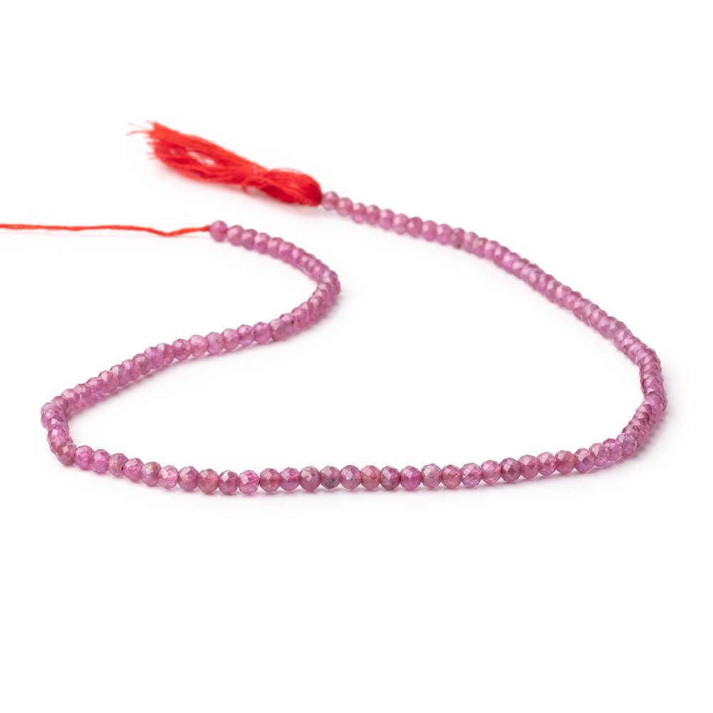 3.5mm Ruby Micro Faceted Rondelle Beads 12.5 inch 108 pieces A (ONLINE ORDER ONLY)