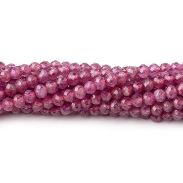 3.5mm Ruby Micro Faceted Rondelle Beads 12.5 inch 108 pieces A (ONLINE ORDER ONLY)