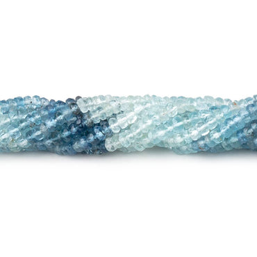3.5mm Shaded Aquamarine Faceted Rondelle Beads 18 inch 239 pieces (ONLINE ORDER ONLY)