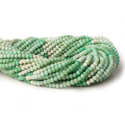 3.5mm Shaded Prase Opal micro faceted rondelles 13 inch 115 beads (ONLINE ORDER ONLY)