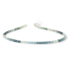 3.5mm Shaded Moss Aquamarine Faceted Rondelle 12.75 inch 166 Beads (ONLINE ORDER ONLY)