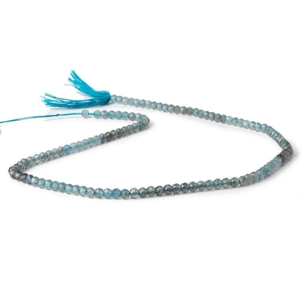 3.5mm Shaded Moss Aquamarine micro faceted round beads 13 inch 114 pieces (ONLINE ORDER ONLY)