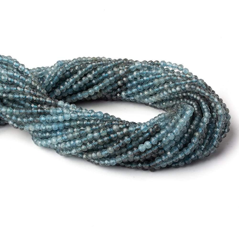 3.5mm Shaded Moss Aquamarine micro faceted round beads 13 inch 114 pieces (ONLINE ORDER ONLY)