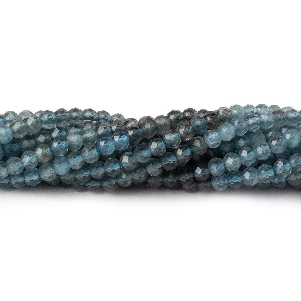 3.5mm Shaded Moss Aquamarine micro faceted round beads 13 inch 114 pieces (ONLINE ORDER ONLY)