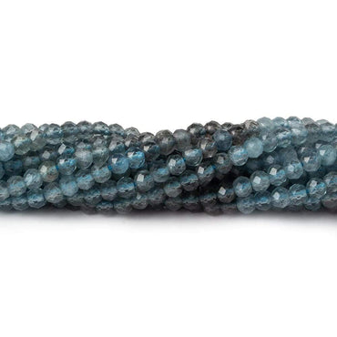 3.5mm Shaded Moss Aquamarine micro faceted round beads 13 inch 114 pieces (ONLINE ORDER ONLY)