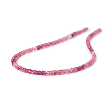 3.5mm Shaded Pink Tourmaline Faceted Rondelle Beads 14 inch 185 pieces AA (ONLINE ORDER ONLY)
