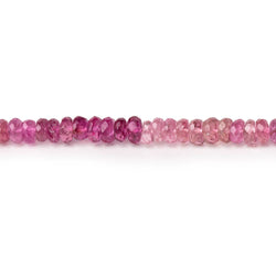 3.5mm Shaded Pink Tourmaline Faceted Rondelle Beads 14 inch 185 pieces AA (ONLINE ORDER ONLY)