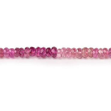 3.5mm Shaded Pink Tourmaline Faceted Rondelle Beads 14 inch 185 pieces AA (ONLINE ORDER ONLY)