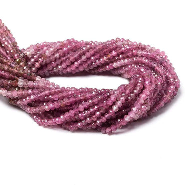 3.5mm Shaded Pink Tourmaline Micro faceted rondelle beads 13 inch 115 pcs (ONLINE ORDER ONLY)