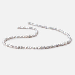 3.5mm Silver Center Drill Button Freshwater Pearls 15.5 inch 175 Beads (ONLINE ORDER ONLY)