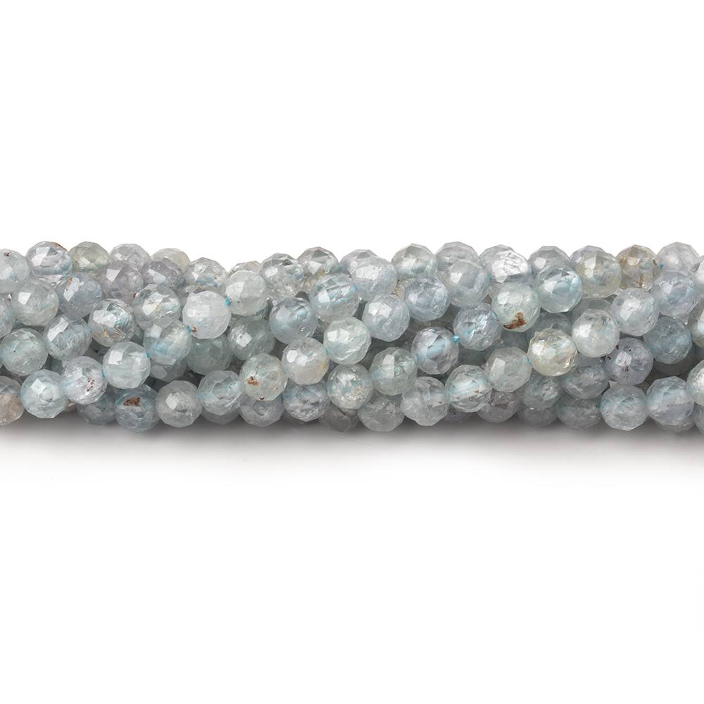 3.5mm Stormy Grey Zircon Micro Faceted Round Beads 12.5 inch 96 pieces (ONLINE ORDER ONLY)