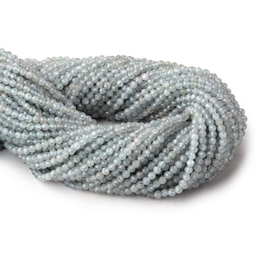 3.5mm Stormy Grey Zircon Micro Faceted Round Beads 12.5 inch 96 pieces (ONLINE ORDER ONLY)