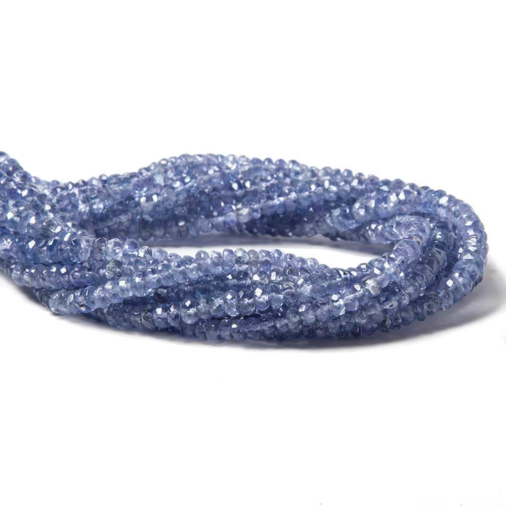 3.5mm Tanzanite Faceted Rondelle Beads 14 inch 175 pieces (ONLINE ORDER ONLY)