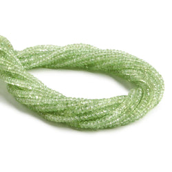 3.5mm Tsavorite Garnet faceted rondelle beads 13 inch 155 beads (ONLINE ORDER ONLY)