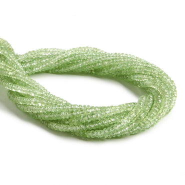 3.5mm Tsavorite Garnet faceted rondelle beads 13 inch 155 beads (ONLINE ORDER ONLY)