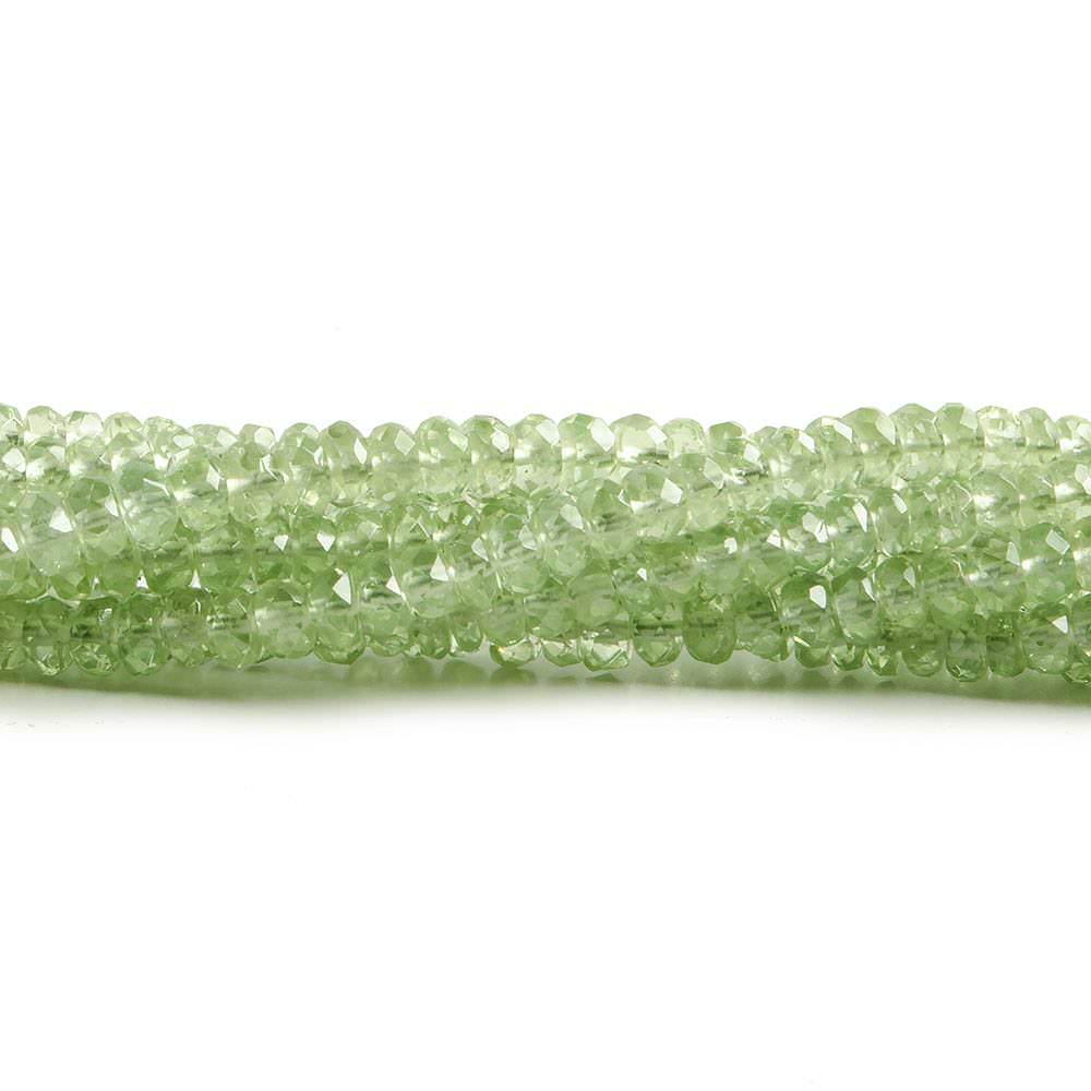 3.5mm Tsavorite Garnet faceted rondelle beads 13 inch 155 beads (ONLINE ORDER ONLY)