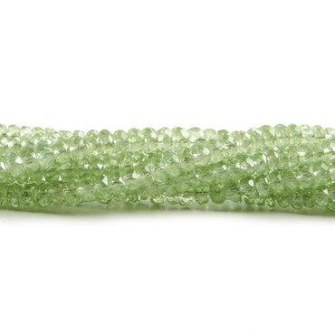 3.5mm Tsavorite Garnet faceted rondelle beads 13 inch 155 beads (ONLINE ORDER ONLY)