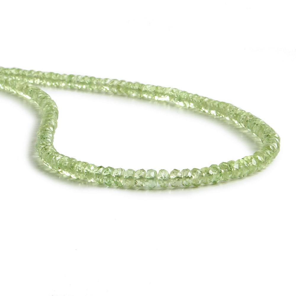 3.5mm Tsavorite Garnet faceted rondelle beads 13 inch 155 beads (ONLINE ORDER ONLY)