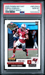 Graded 2025 Panini Instant Emeka Egbuka #NFLDN23 NFL Draft Night Rookie RC Football Card PSA 10 Gem Mint (ONLINE ORDER ONLY)
