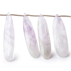 35x13-46x10mm Bi-Color Amethyst & Crystal Quartz Faceted Pears 7.5 inch 13 Beads (ONLINE ORDER ONLY)