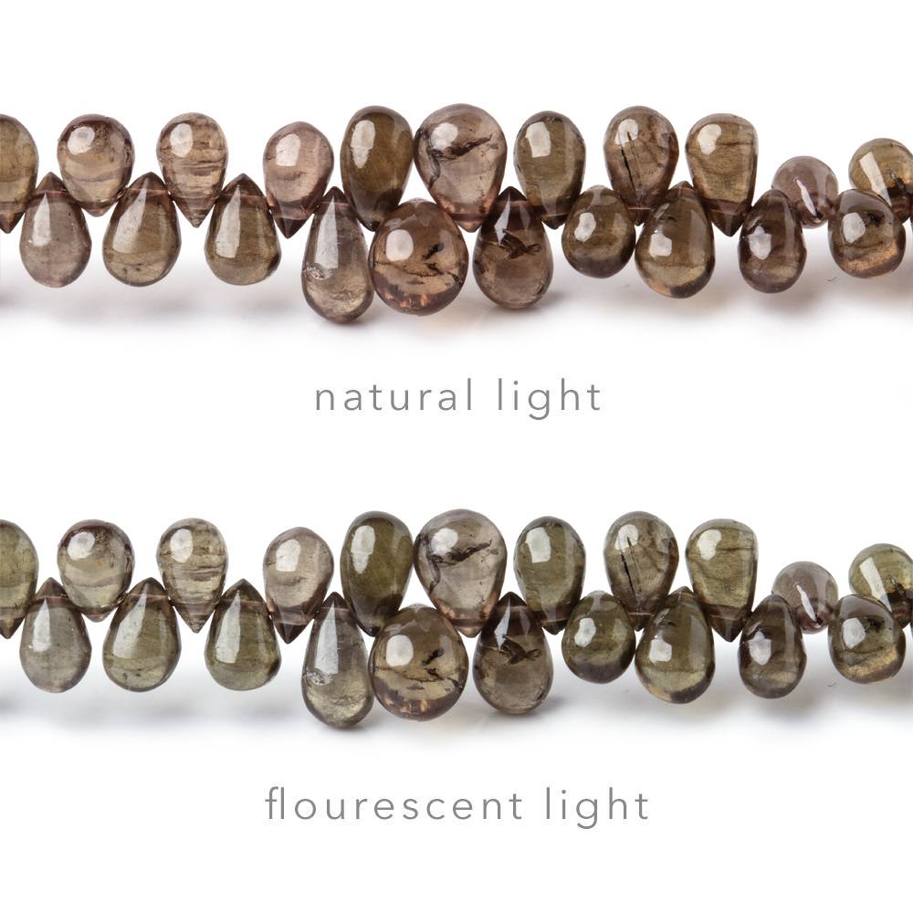 3.5x2-5x3mm Color Change Garnet Petite Plain Tear Drops 16 inch 230 Beads AAA (ONLINE ORDER ONLY)