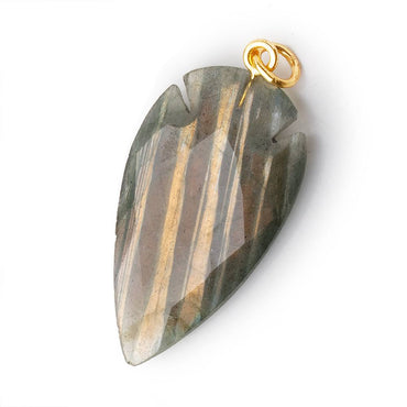 35x20mm Labradorite Faceted Arrowhead Focal Pendant 1 piece (ONLINE ORDER ONLY)