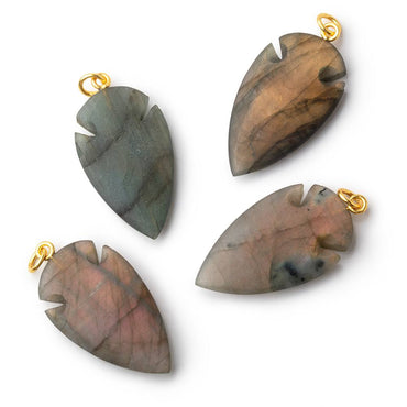 35x20mm Labradorite Matte Arrowhead Focal Pendant 1 piece (ONLINE ORDER ONLY)