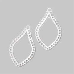 35x21mm Brushed Filigree Tear Drop Charm Set of 2 pieces (ONLINE ORDER ONLY)