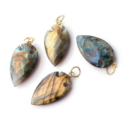 35x21mm Labradorite faceted Arrowhead Focal Pendant 1 piece (ONLINE ORDER ONLY)