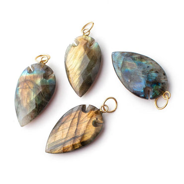 35x21mm Labradorite faceted Arrowhead Focal Pendant 1 piece (ONLINE ORDER ONLY)