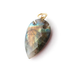 35x21mm Labradorite faceted Arrowhead Focal Pendant 1 piece (ONLINE ORDER ONLY)