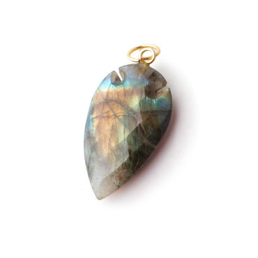 35x21mm Labradorite faceted Arrowhead Focal Pendant 1 piece (ONLINE ORDER ONLY)