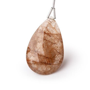 35x23mm Rutilated Quartz Faceted Pear Focal Bead 1 piece (ONLINE ORDER ONLY)