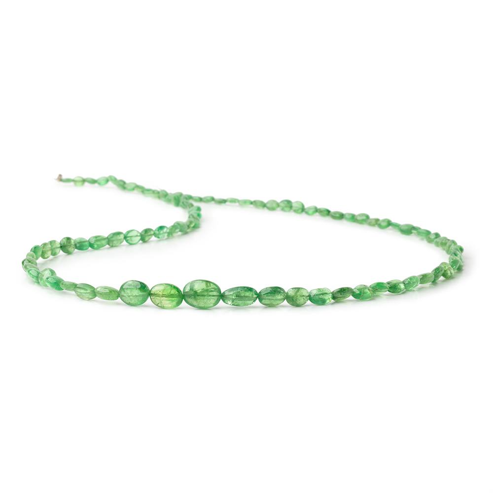 3.5x3-10x7mm Tsavorite Garnet Plain Oval Beads 18 inch 86 pieces AAA (ONLINE ORDER ONLY)
