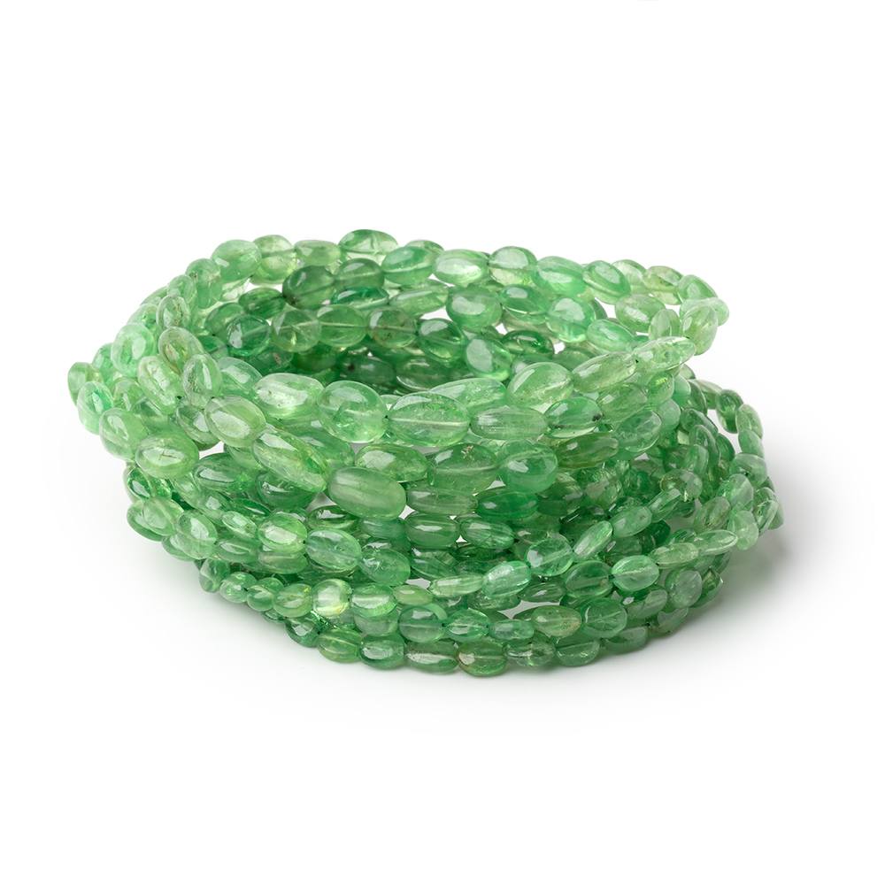 3.5x3-8x6mm Tsavorite Garnet Plain Oval Beads 18 inch 90 pieces AAA (ONLINE ORDER ONLY)