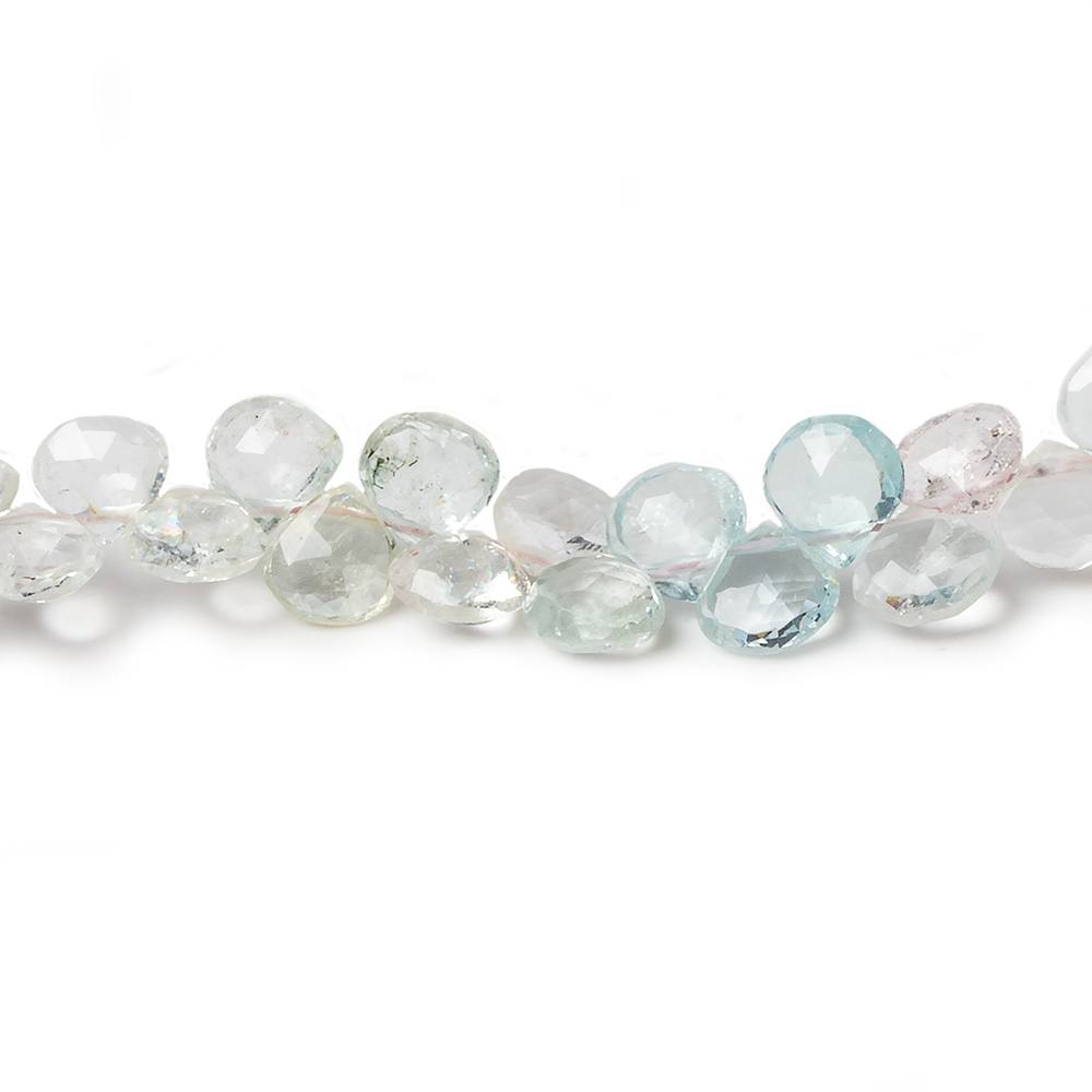3.5x5mm Multi Beryl faceted heart briolette beads 16 inch (ONLINE ORDER ONLY)