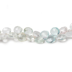 3.5x5mm Multi Beryl faceted heart briolette beads 16 inch (ONLINE ORDER ONLY)