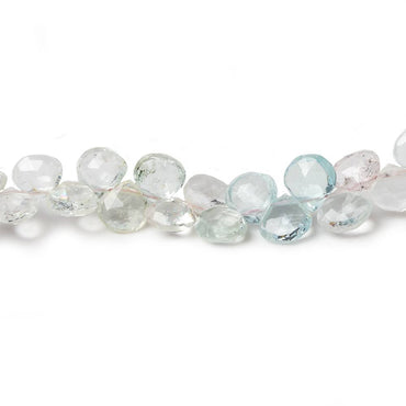 3.5x5mm Multi Beryl faceted heart briolette beads 16 inch (ONLINE ORDER ONLY)
