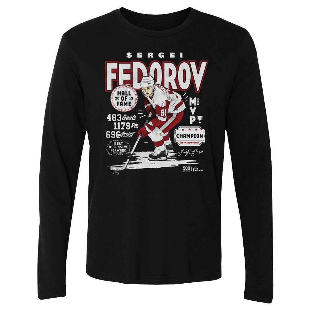Sergei Fedorov Detroit Vintage Stats WHT (ONLINE ORDER ONLY)