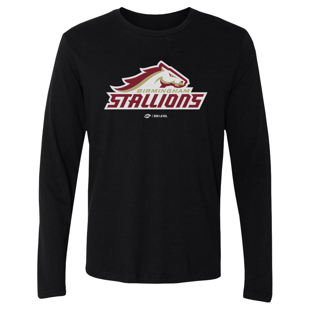 Birmingham Stallions Primary Logo WHT (ONLINE ORDER ONLY)