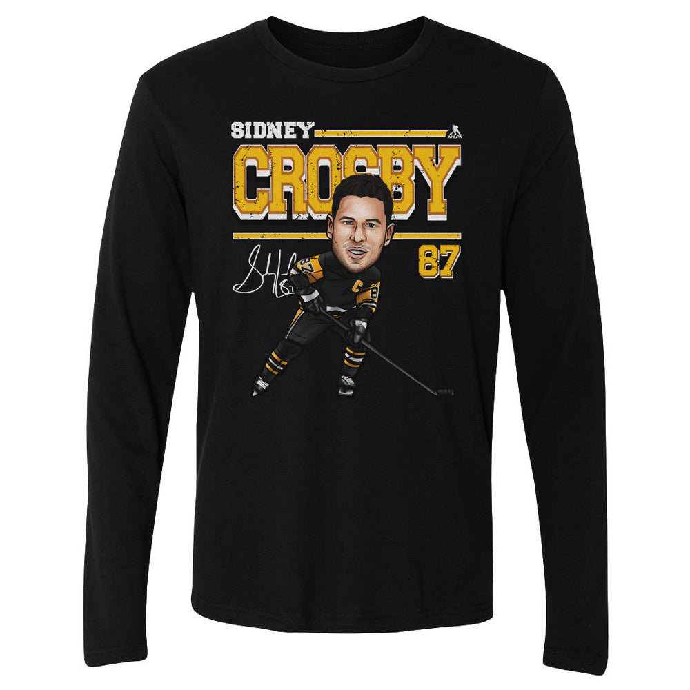 Sidney Crosby Pittsburgh Cartoon WHT