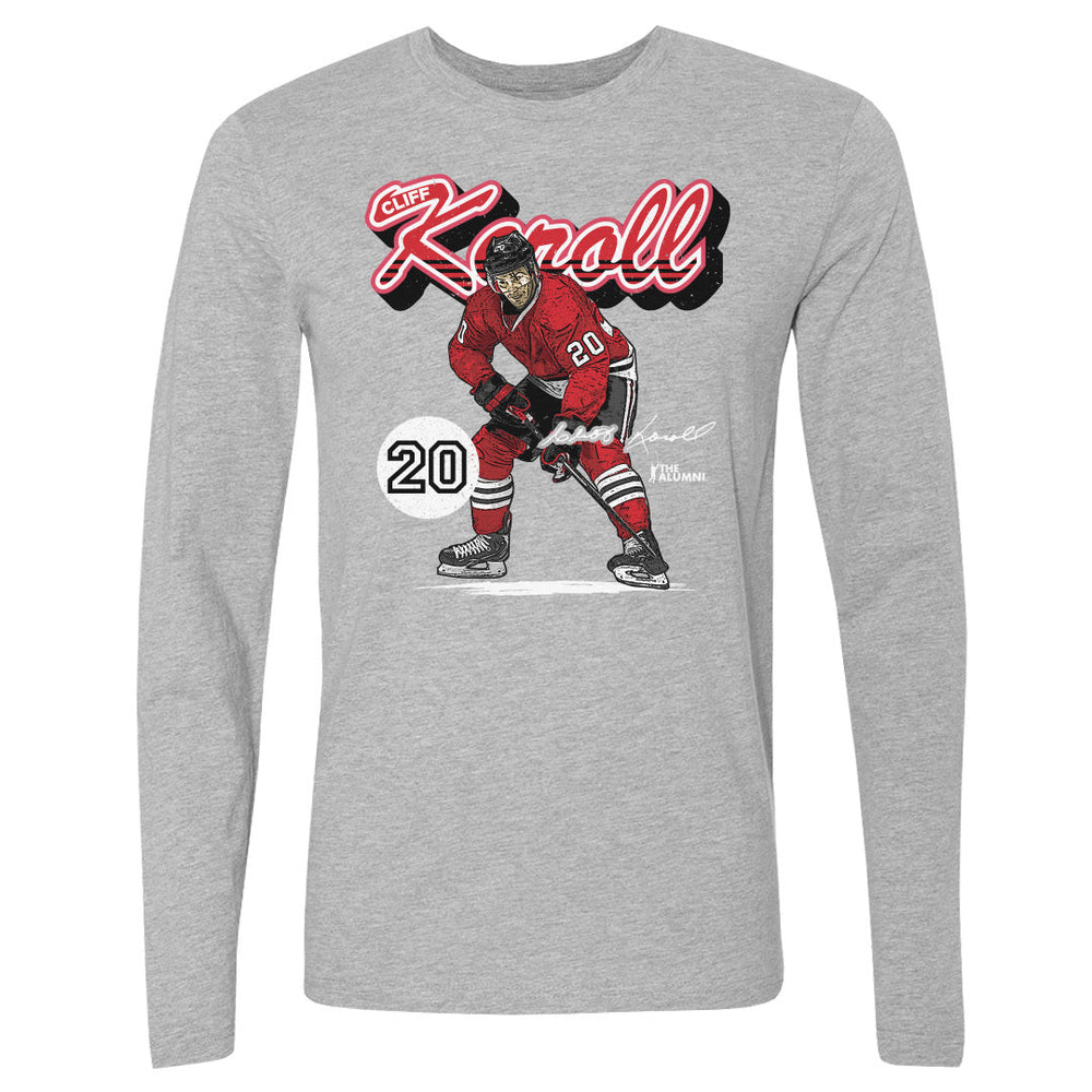 Cliff Koroll Chicago Retro Script WHT (ONLINE ORDER ONLY)