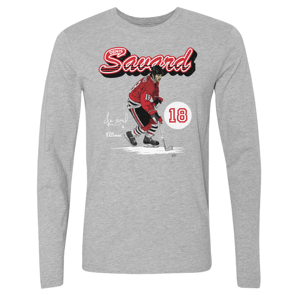 Denis Savard Chicago Retro Script WHT (ONLINE ORDER ONLY)